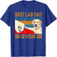 Best Lab Dad Ever Retro Vintage T-Shirt - T-Shirt | Royal