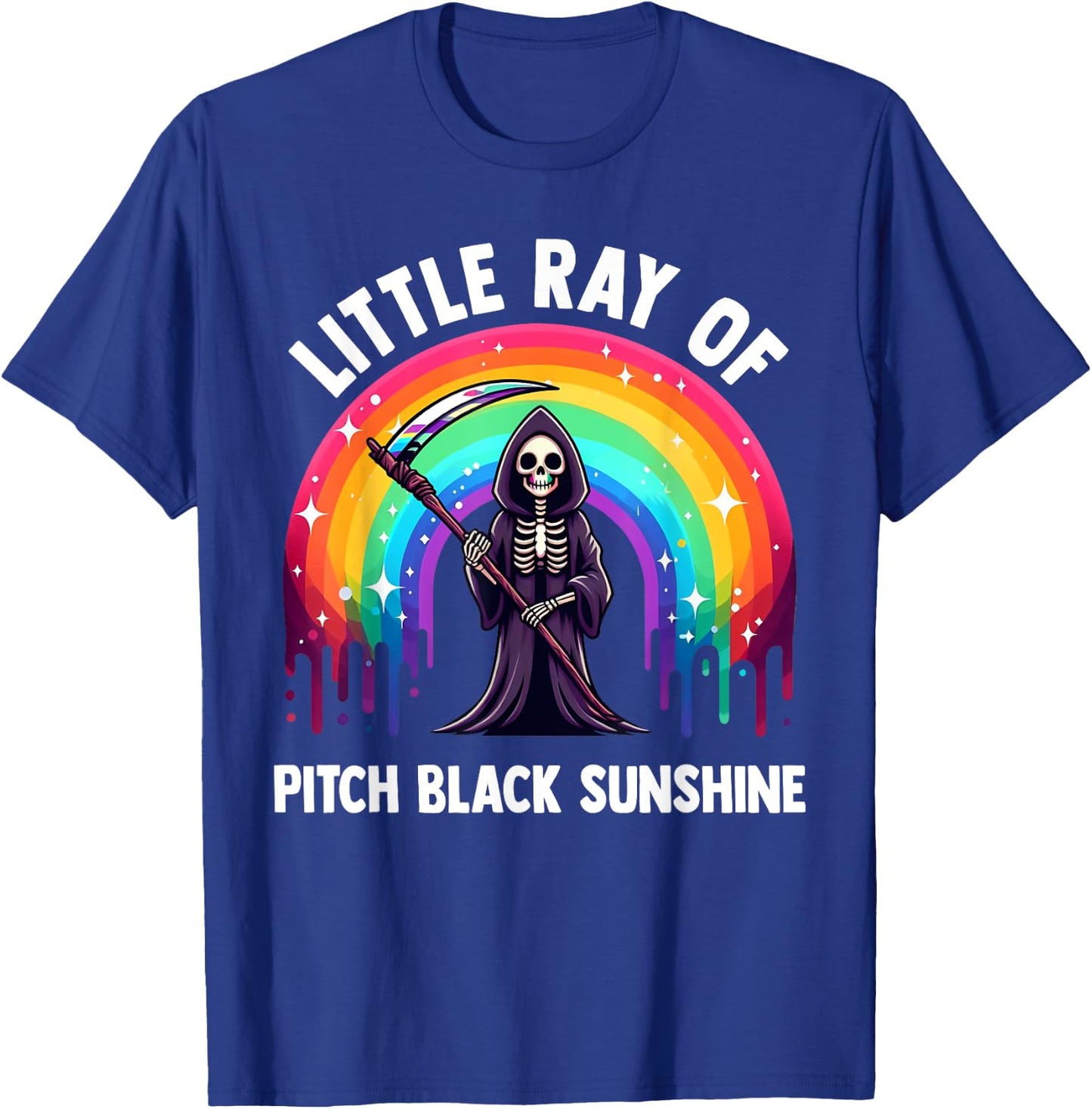 Little Ray Of Pitch Black Sunshine Death Rainbow Halloween Women T-Shirt - T-Shirt | Royal