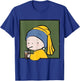 Cute Girl with a Pearl Earring Iced Latte Painted by Vermeer T-Shirt - T-Shirt | Royal