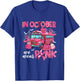 In October We Wear Pink Bus Driver Pumpkin Breast Cancer T-Shirt - T-Shirt | Royal