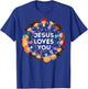 Jesus Loves You Christian Kids Jesus Christ Bible Lover T-Shirt - T-Shirt | Royal