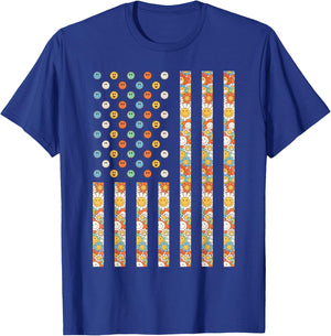 Hippy USA Outfit American Flag Hippie 1960s 1970s USA Groovy T-Shirt - T-Shirt | Royal