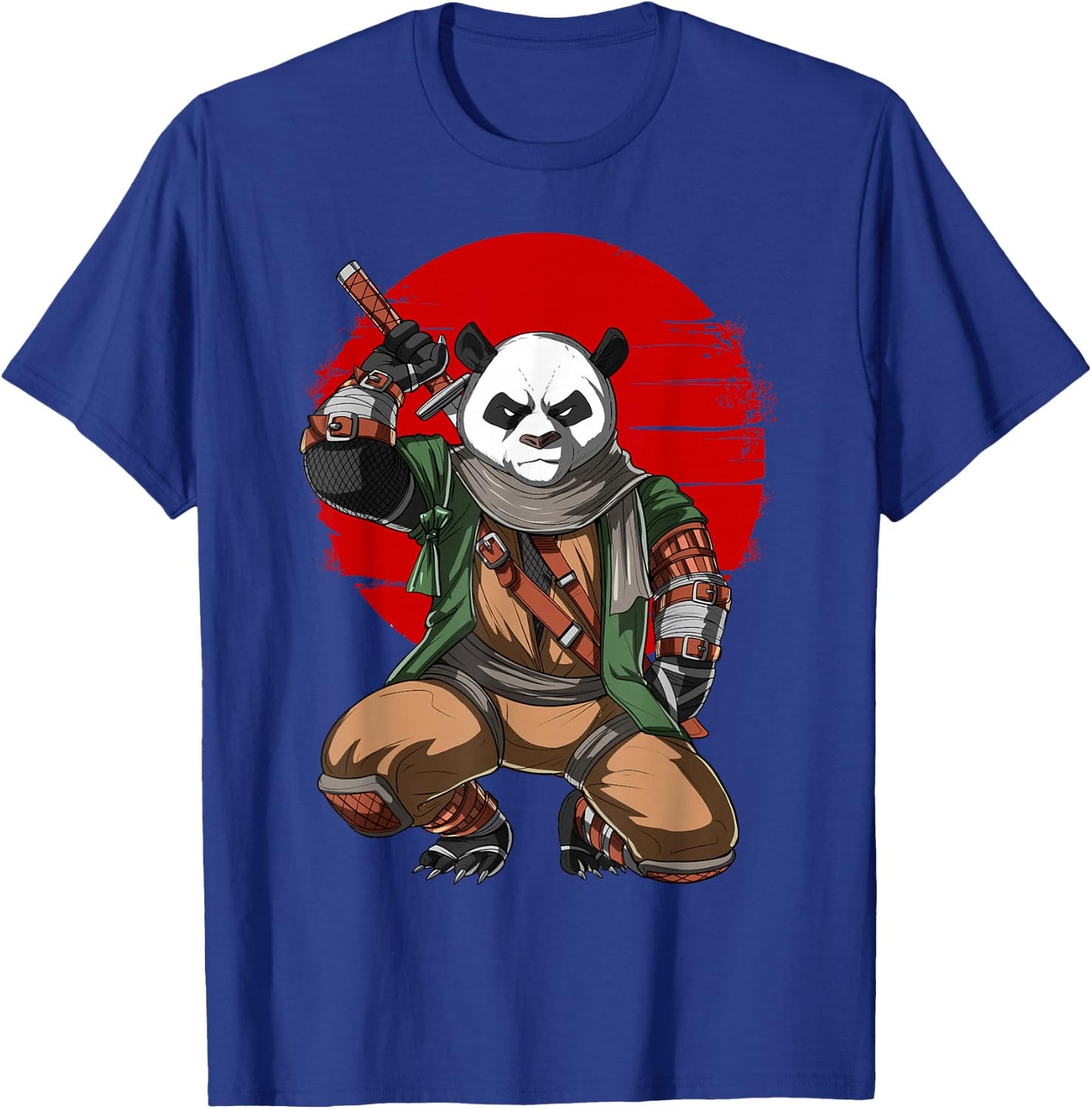 Panda Bear Samurai Japanese Samurai Warrior Ninja T-Shirt - T-Shirt | Royal