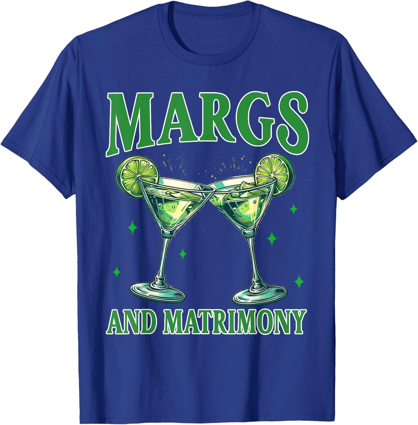 Bachelorette Margarita Bridal Party Margs And Matrimony T-Shirt - T-Shirt | Royal