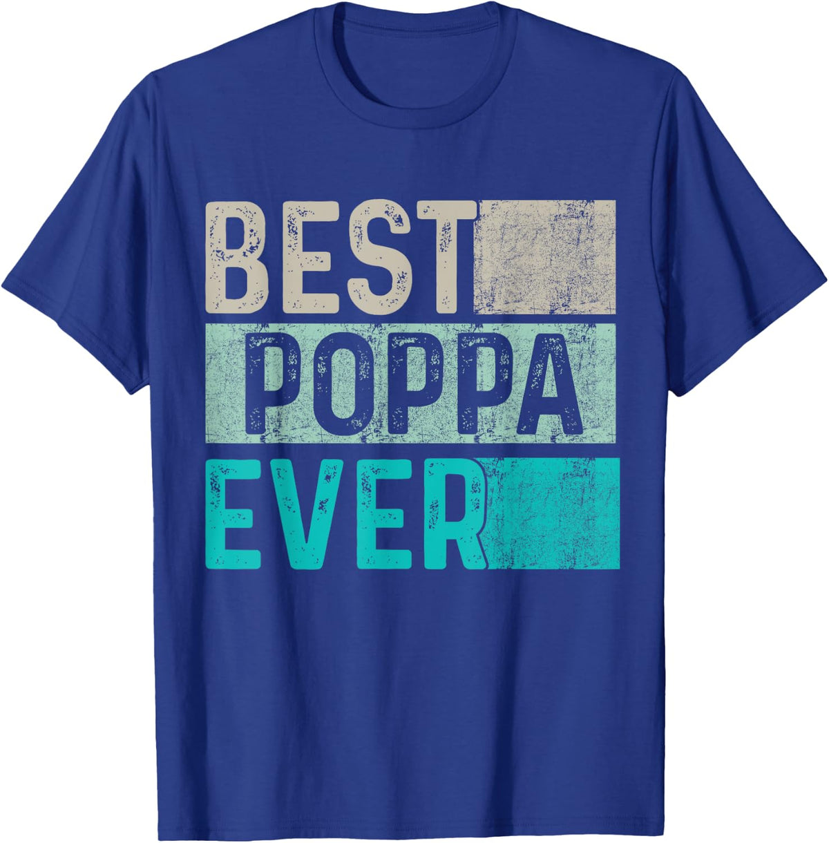 Vintage Best Poppa Ever Dad - Papa Vintage Best Gift T-Shirt - T-Shirt | Royal