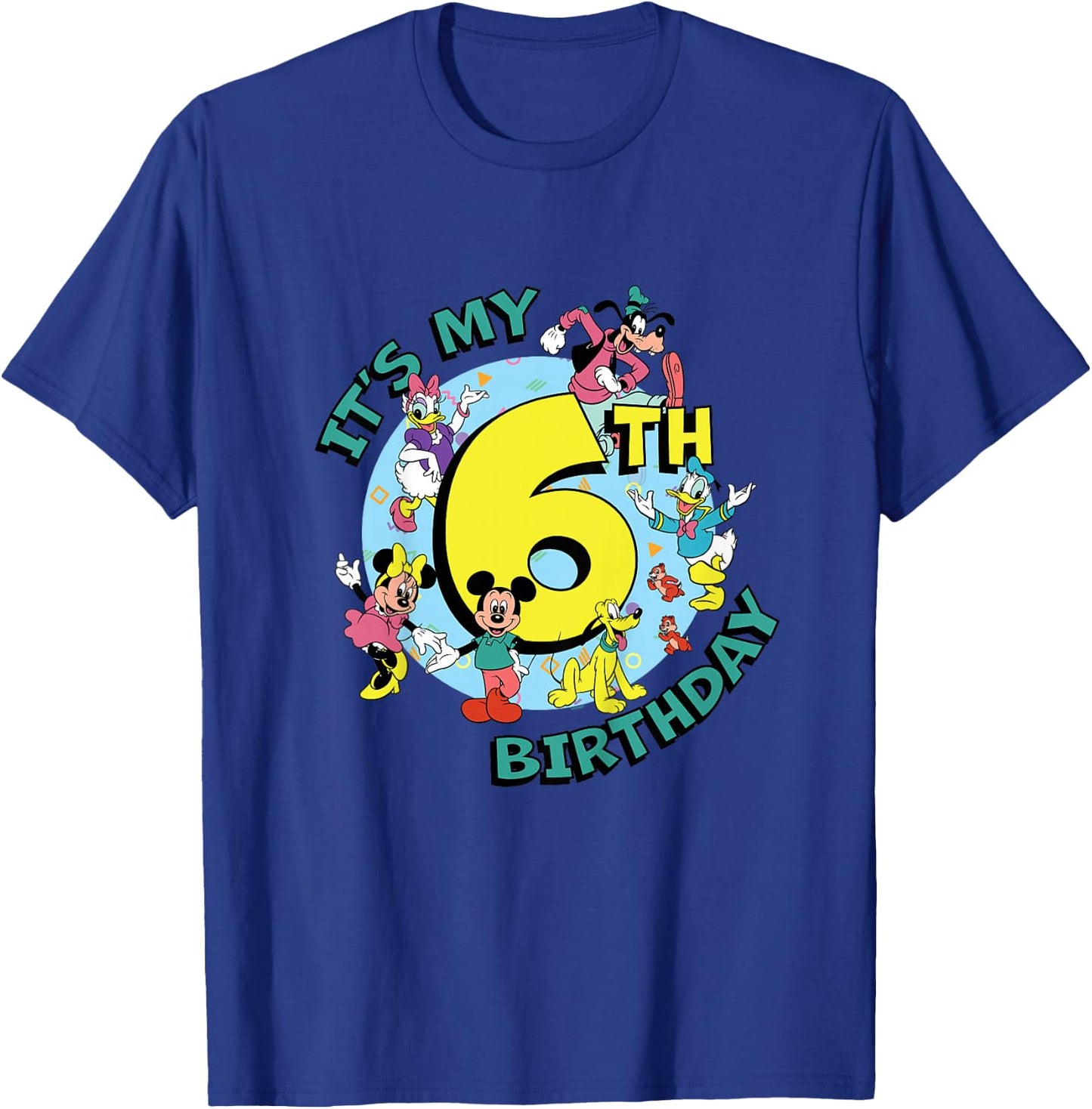 Disney Mickey and Friends It’s My Sixth 6th Birthday T-Shirt - T-Shirt | Royal