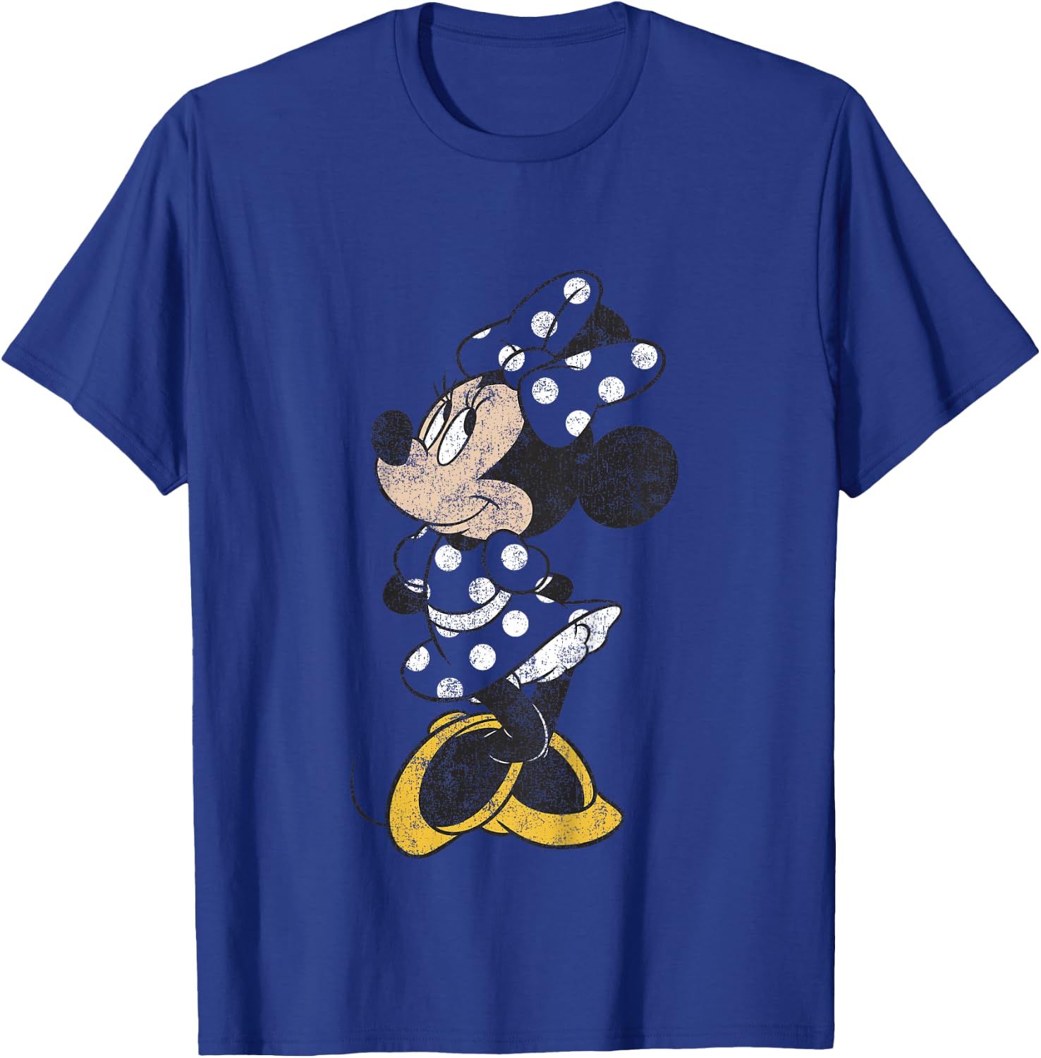 Kids Disney Mickey and Friends Minnie Mouse Cute Distressed T-Shirt - T-Shirt | Royal