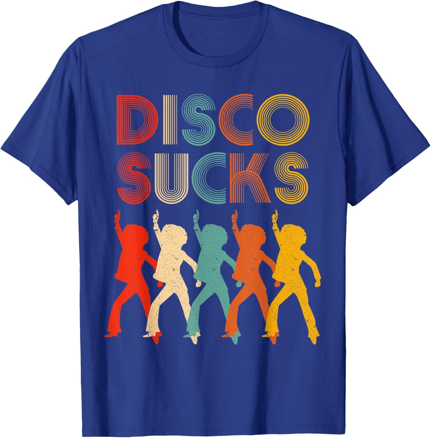 Retro Vintage 1970s Style Disco Dancer Moves Disco Sucks T-Shirt - T-Shirt | Royal