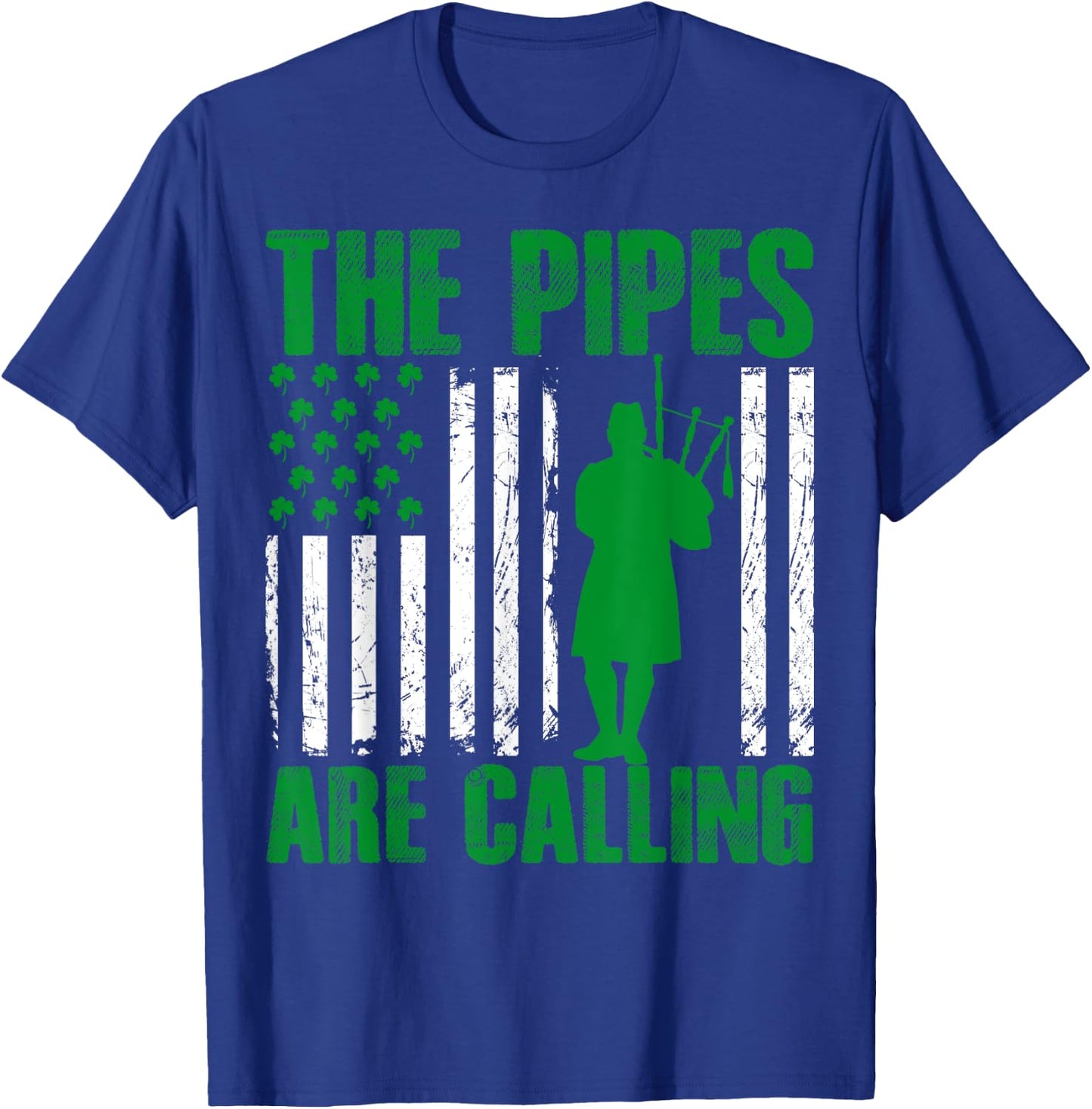 Irish Bagpiper American Pride Musical Bagpipe Gifts Novelty Kids Men T-Shirt - T-Shirt | Royal