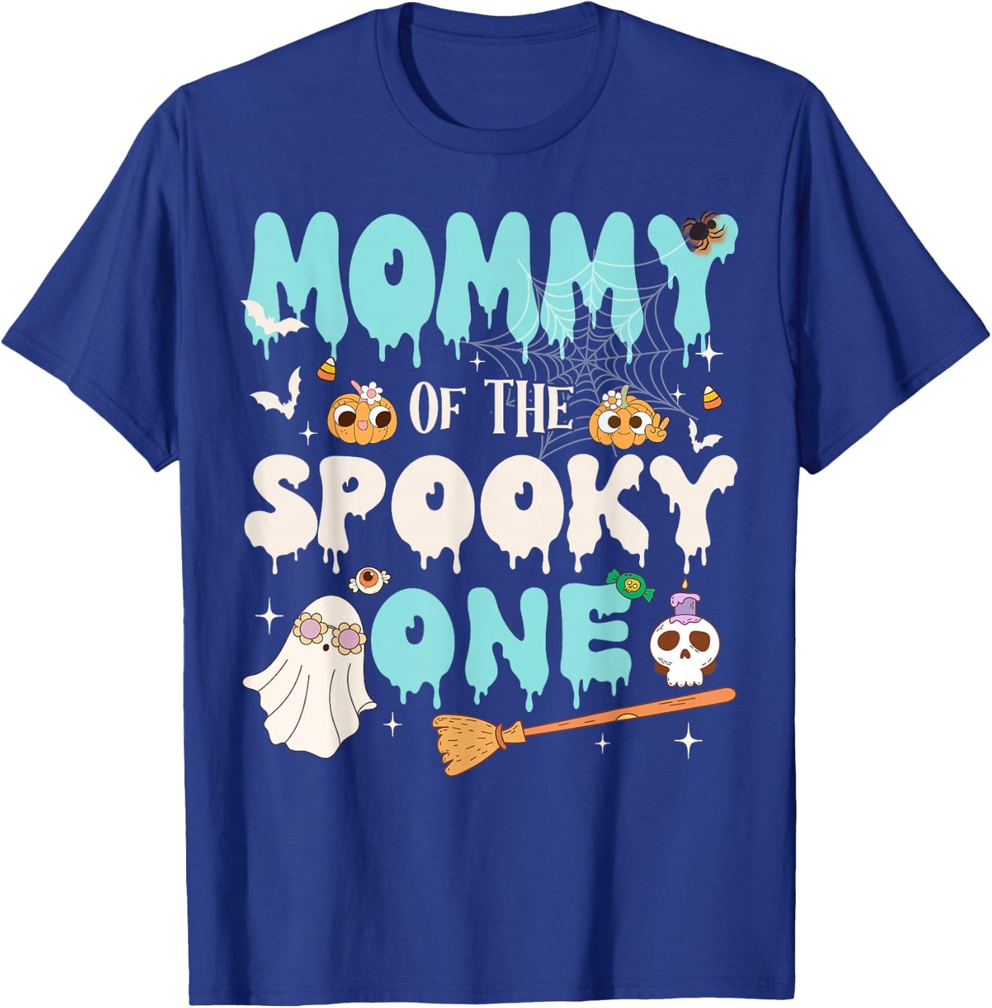 Mommy of The Spooky One Boy 1st Birthday Halloween Family T-Shirt - T-Shirt | Royal