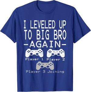Big Brother EST 2022 Shirt I Leveled Up To Big Brother Again T-Shirt - T-Shirt | Royal