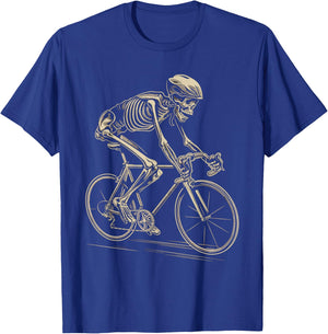 Skeleton Cycling Bike Halloween Bicycle Biking T-Shirt - T-Shirt | Royal