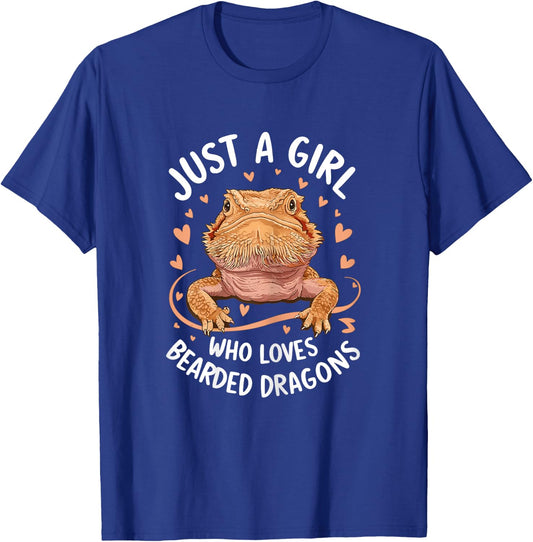 Bearded Dragon Just a Girl Who Loves Bearded Dragon T-Shirt - T-Shirt | Royal