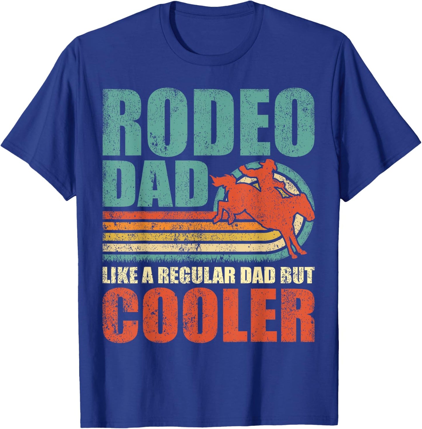 Retro Style Vintage Rodeo Dad Father's Day T-Shirt - T-Shirt | Royal