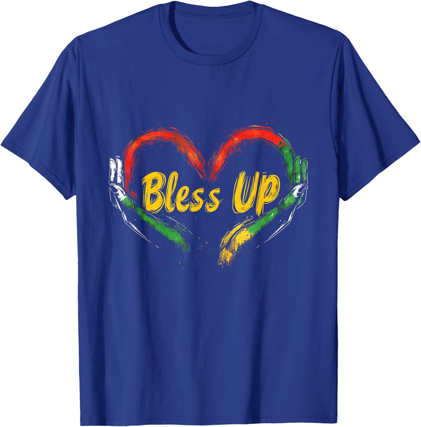 Hand Heart Reggae Rastafari Jamaican Roots Rasta T-Shirt - T-Shirt | Royal
