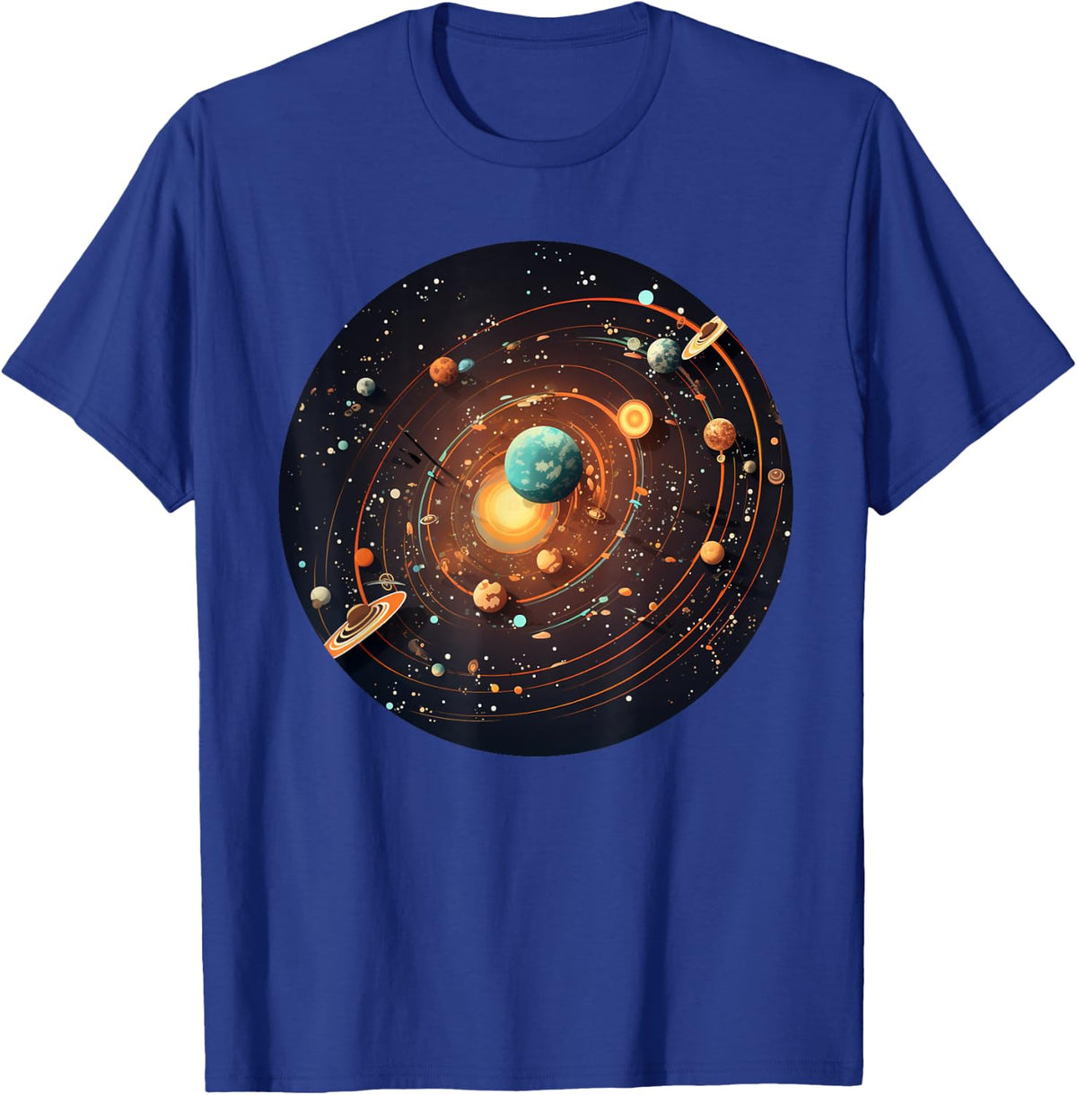 Cool planets and sun for Kuiper belt lovers T-Shirt - T-Shirt | Royal