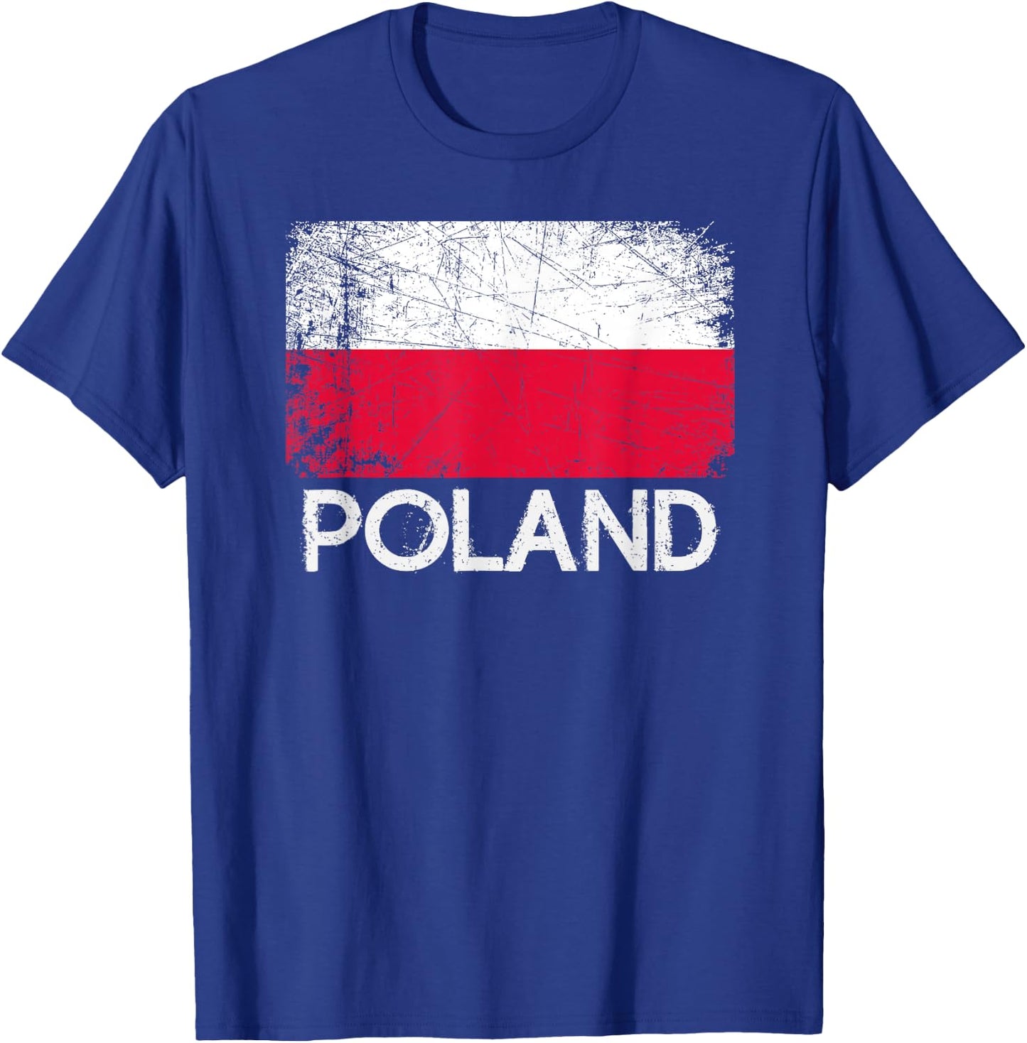 Polish Flag | Vintage Made In Poland Polska Gift T-Shirt - T-Shirt | Royal