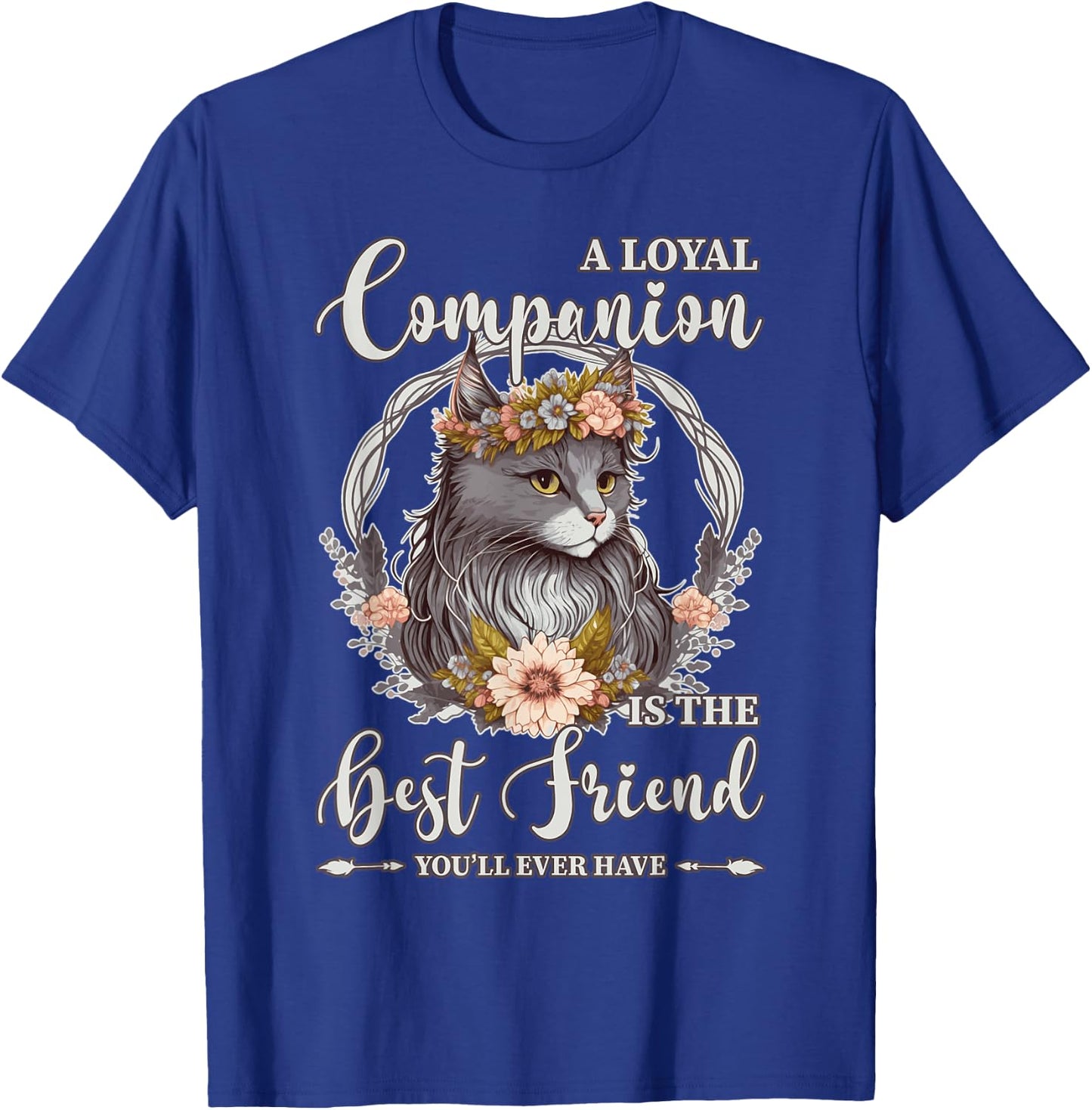 Cute Flower Crown Cat Pet Lover Quotes Fur Parent Men Women Kids T-Shirt - T-Shirt | Royal