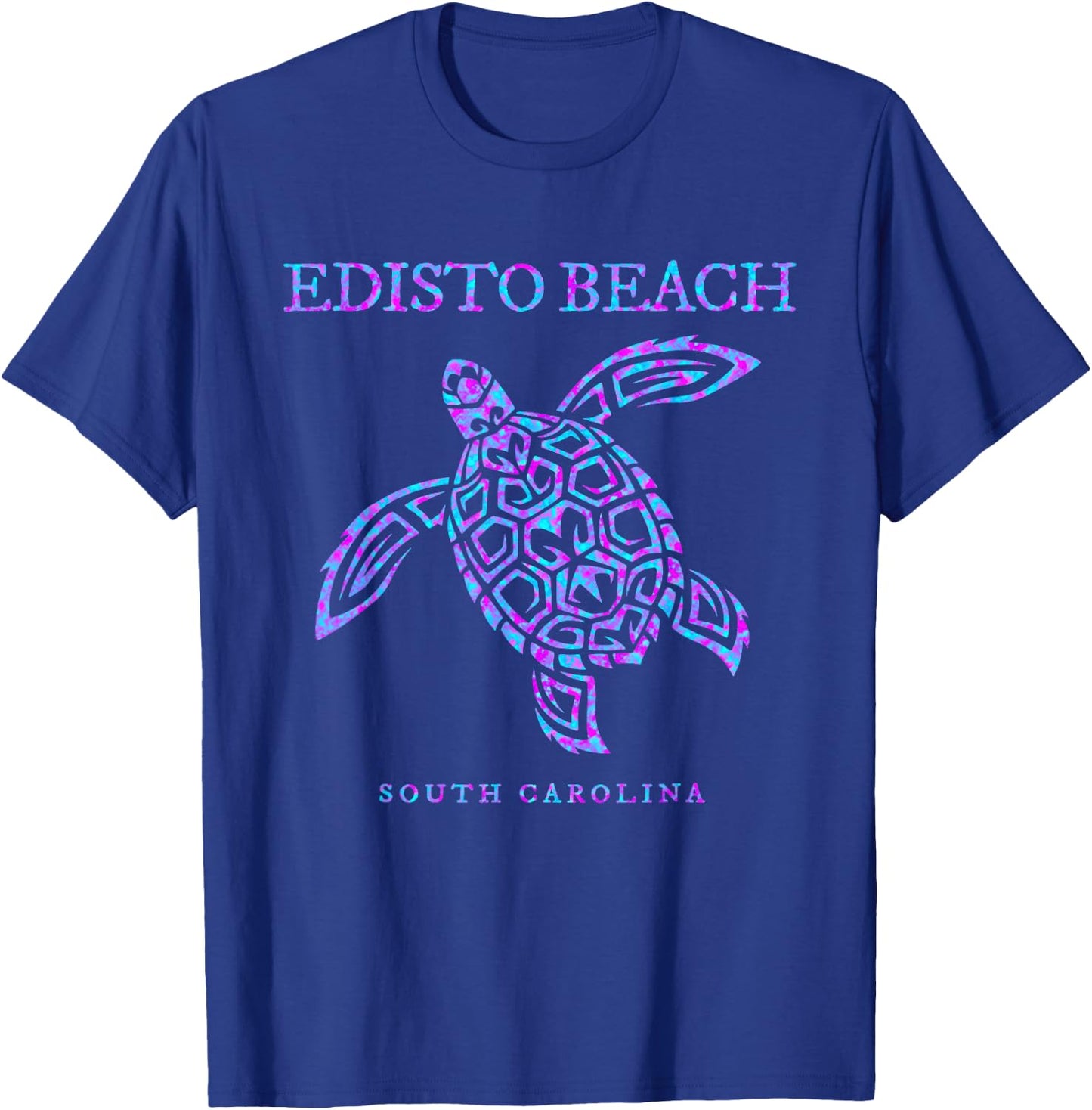 Edisto Beach South Carolina Sea Turtle Beach Vacation T-Shirt - T-Shirt | Royal