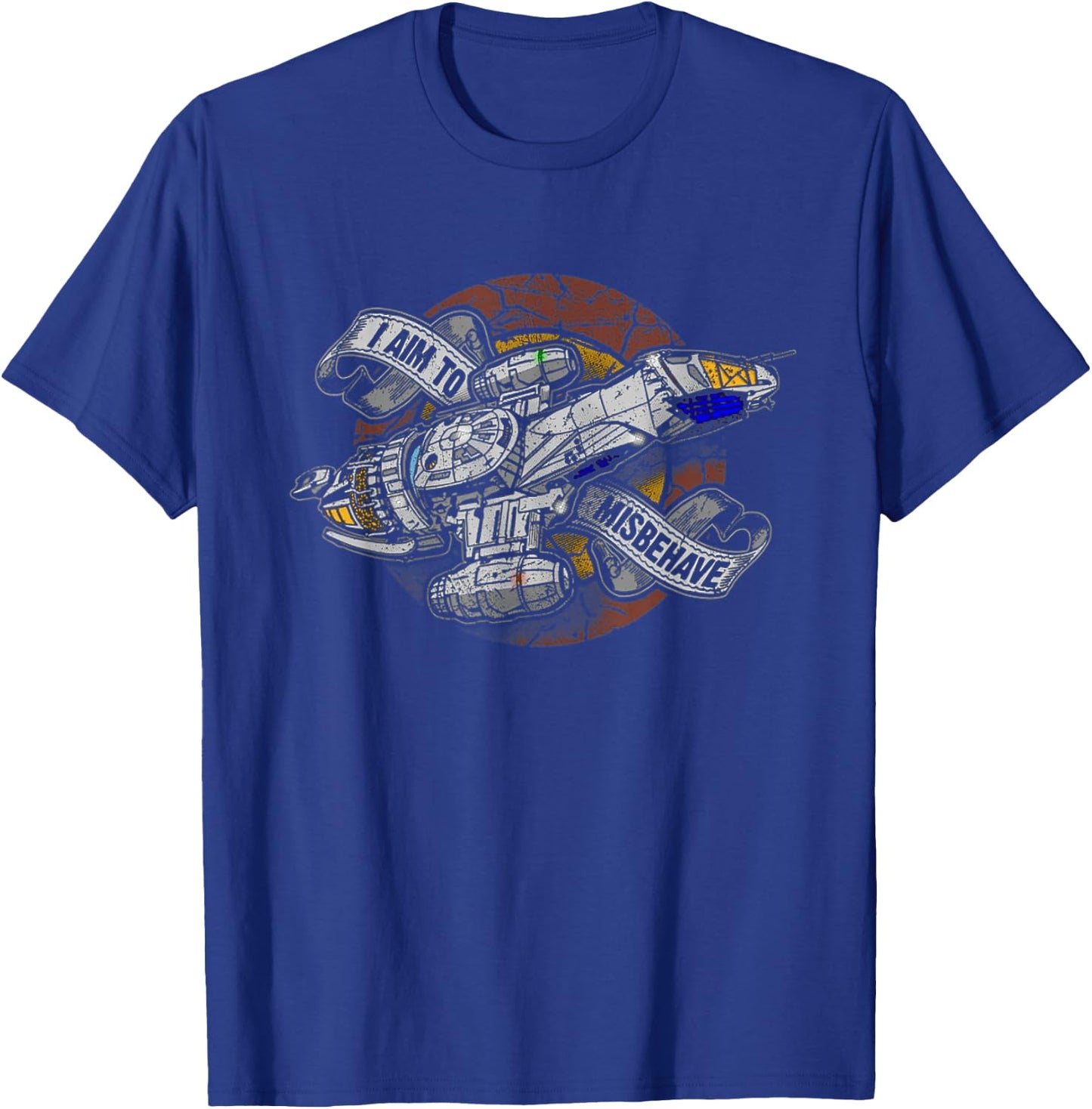 I Aim To Misbehave Retro Ship Works T-Shirt - T-Shirt | Royal