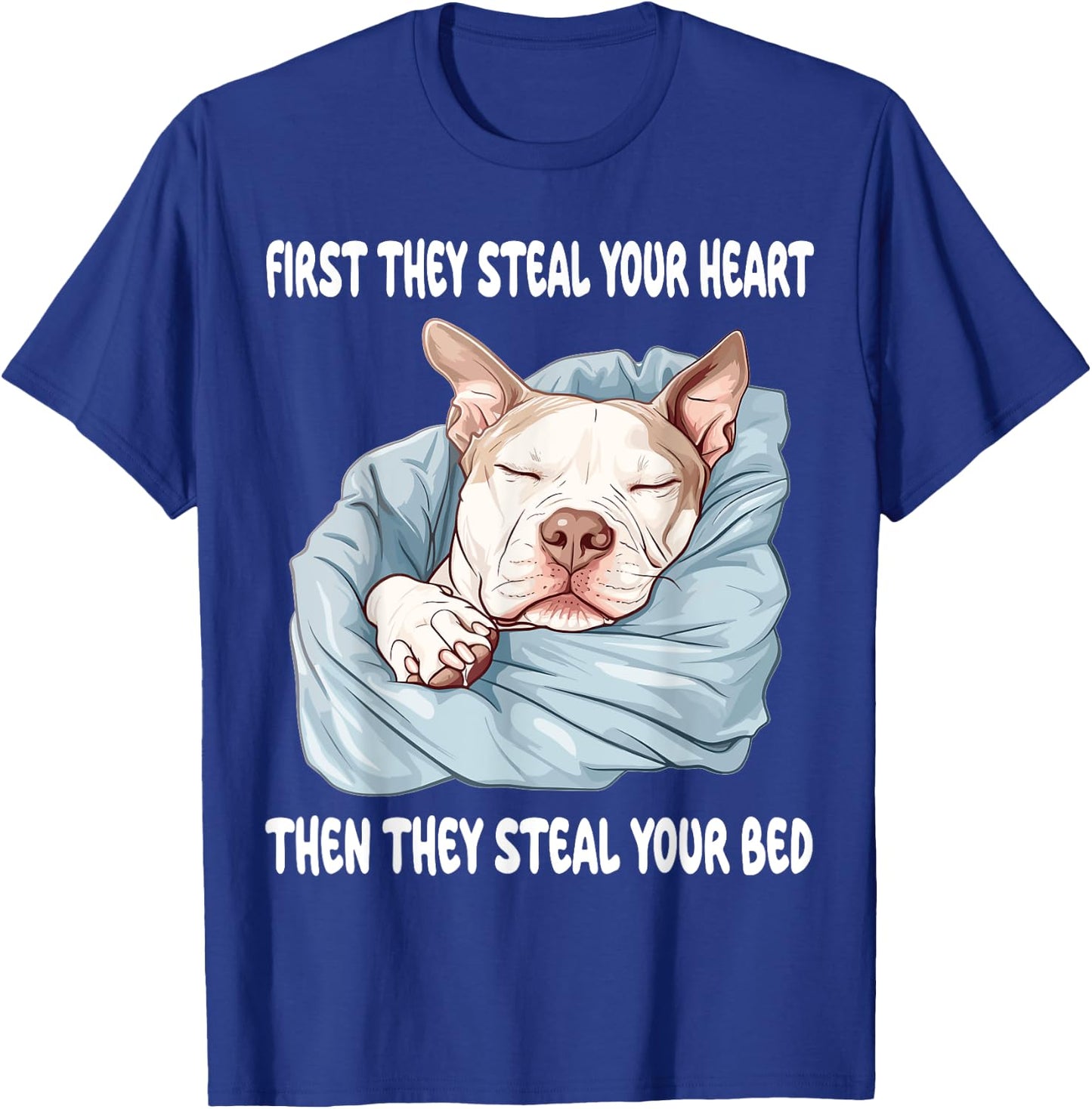 Pitbull Sleeping Pajamas Nightgown T-Shirt - T-Shirt | Royal