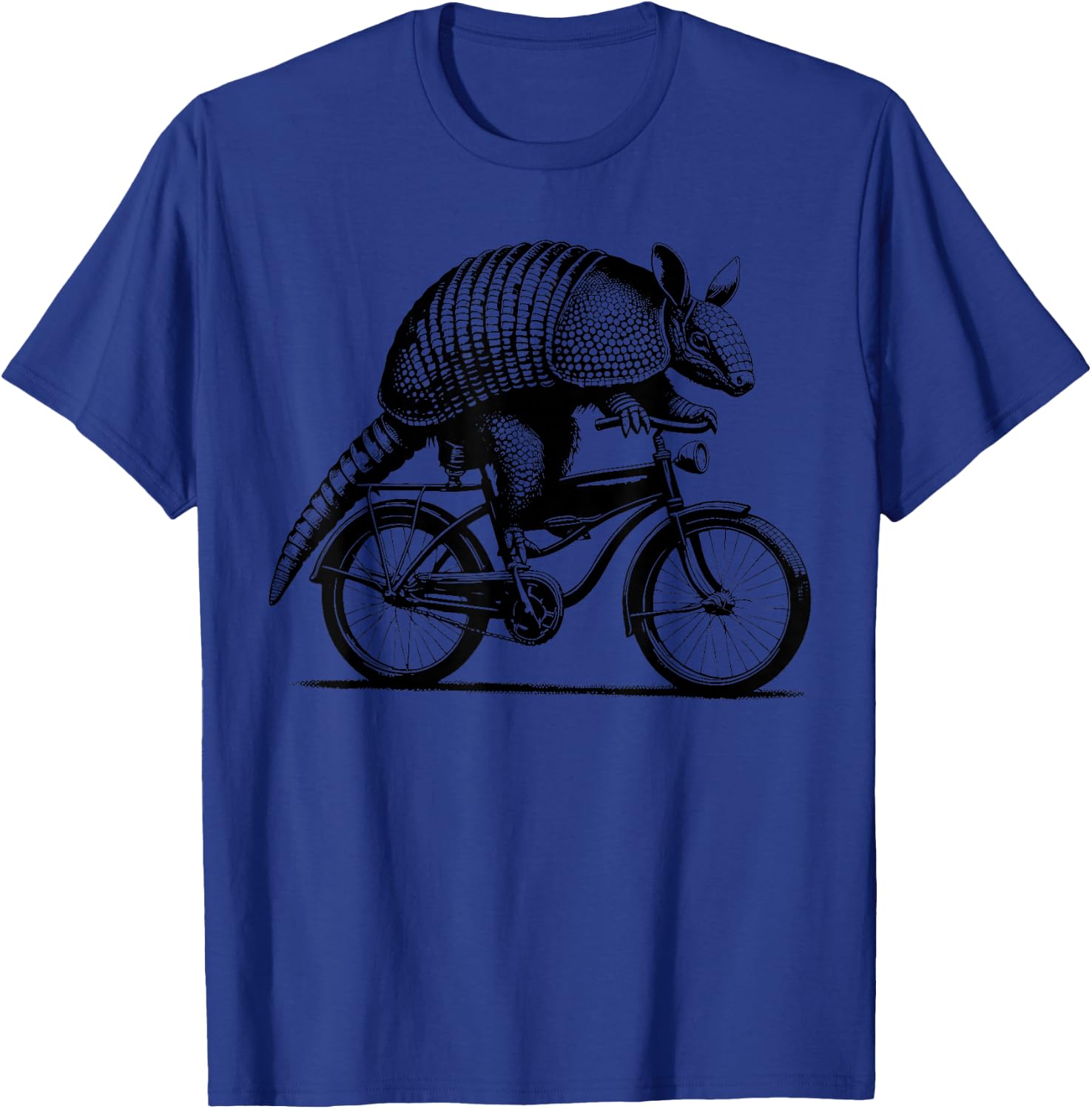 Armadillo Riding Bicycle Vintage Cycling Armadillo Biker T-Shirt - T-Shirt | Royal