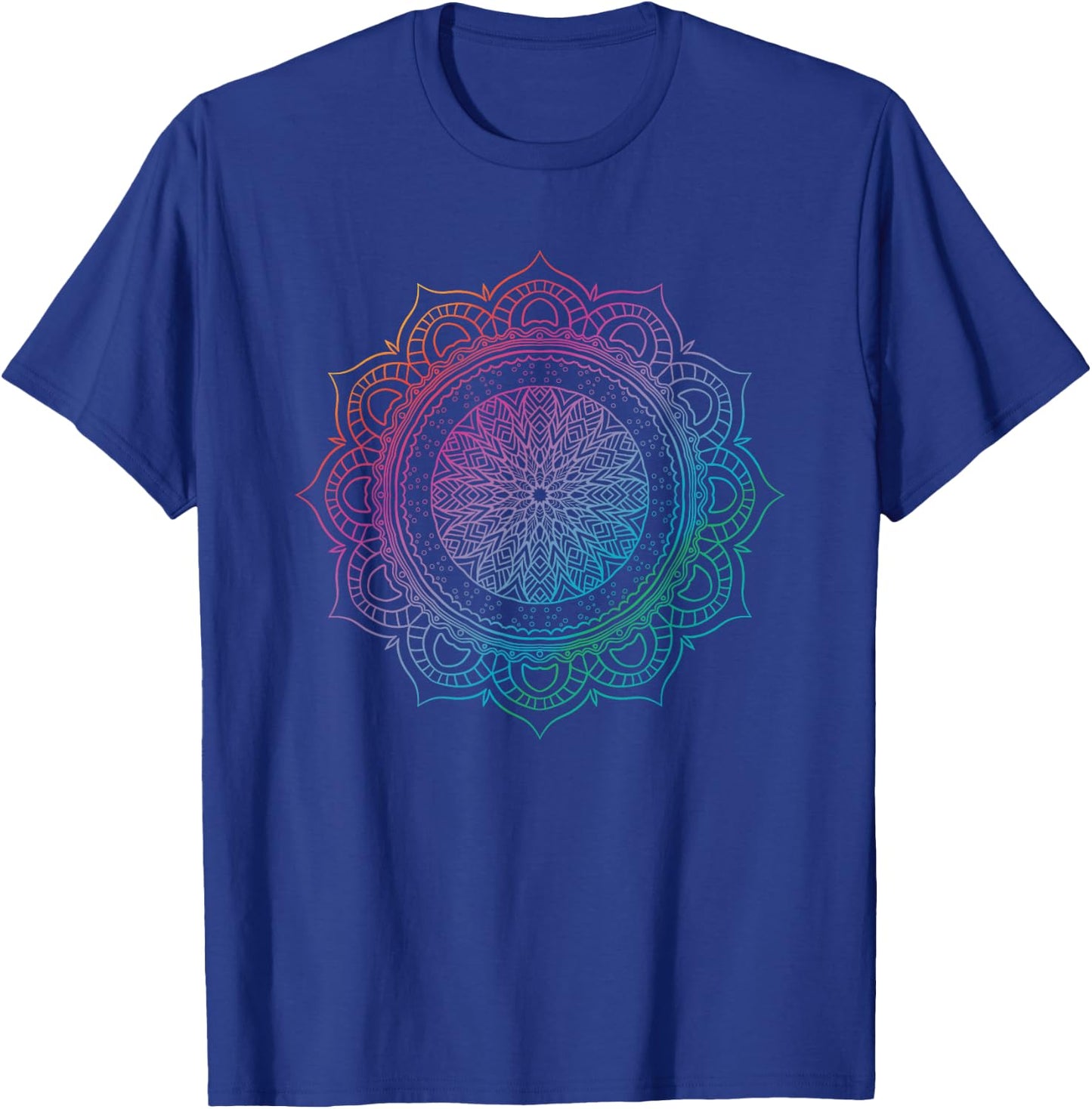 Sacred Geometry Boho Spiritual Yoga Flow Prana Art Mandala T-Shirt - T-Shirt | Royal