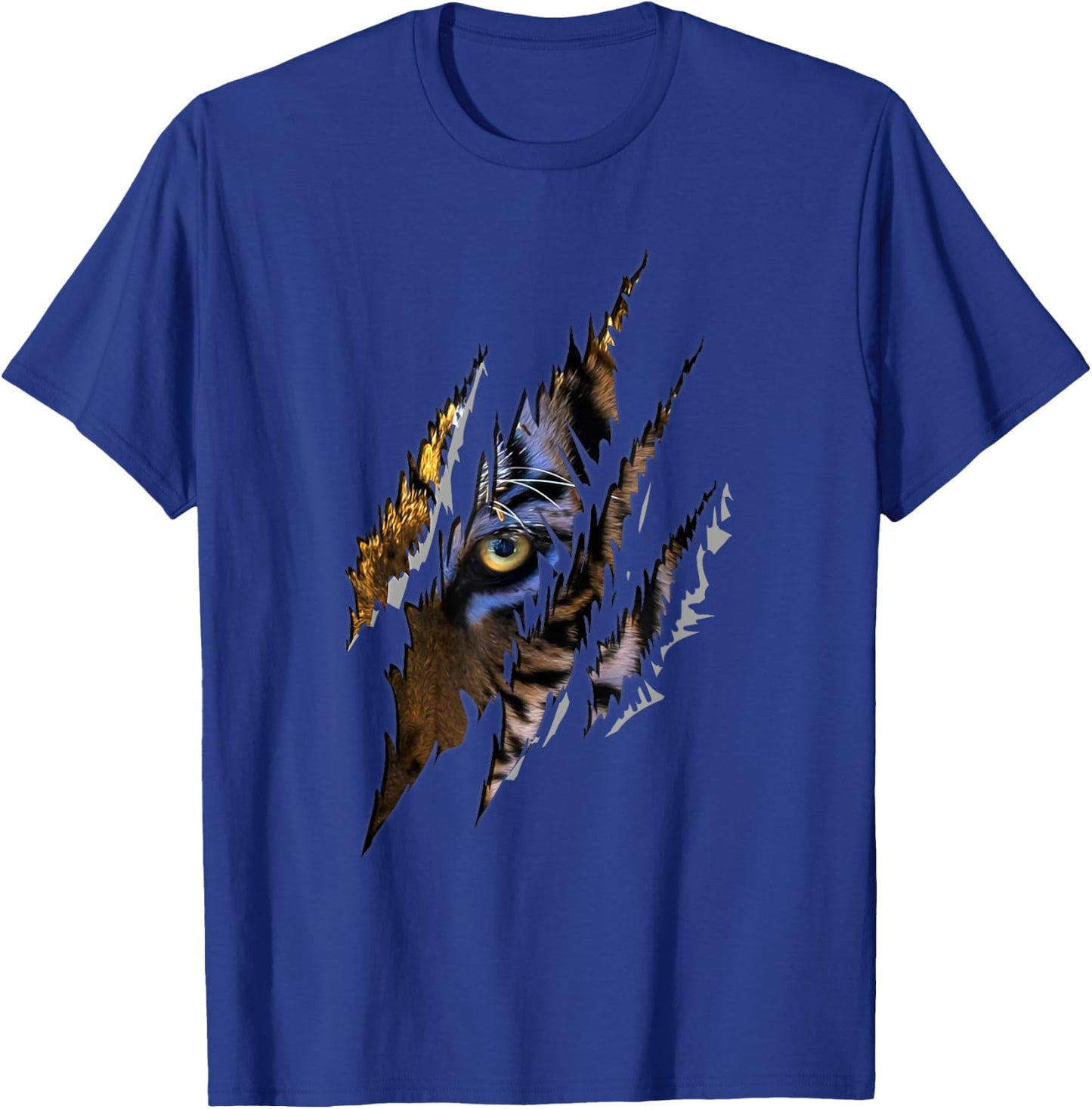 Tiger Eye Claw Funny Genus Panther Felidae Cat Lover Novelty Women Kids T-Shirt - T-Shirt | Royal
