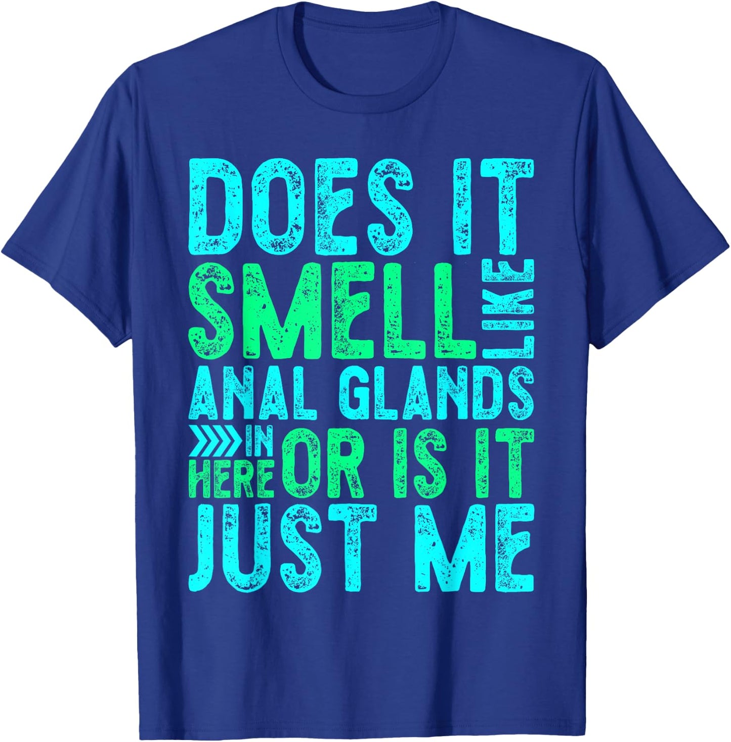 Distressed Does It Smell Like Anal Glands Funny Vet Tech T-Shirt - T-Shirt | Royal