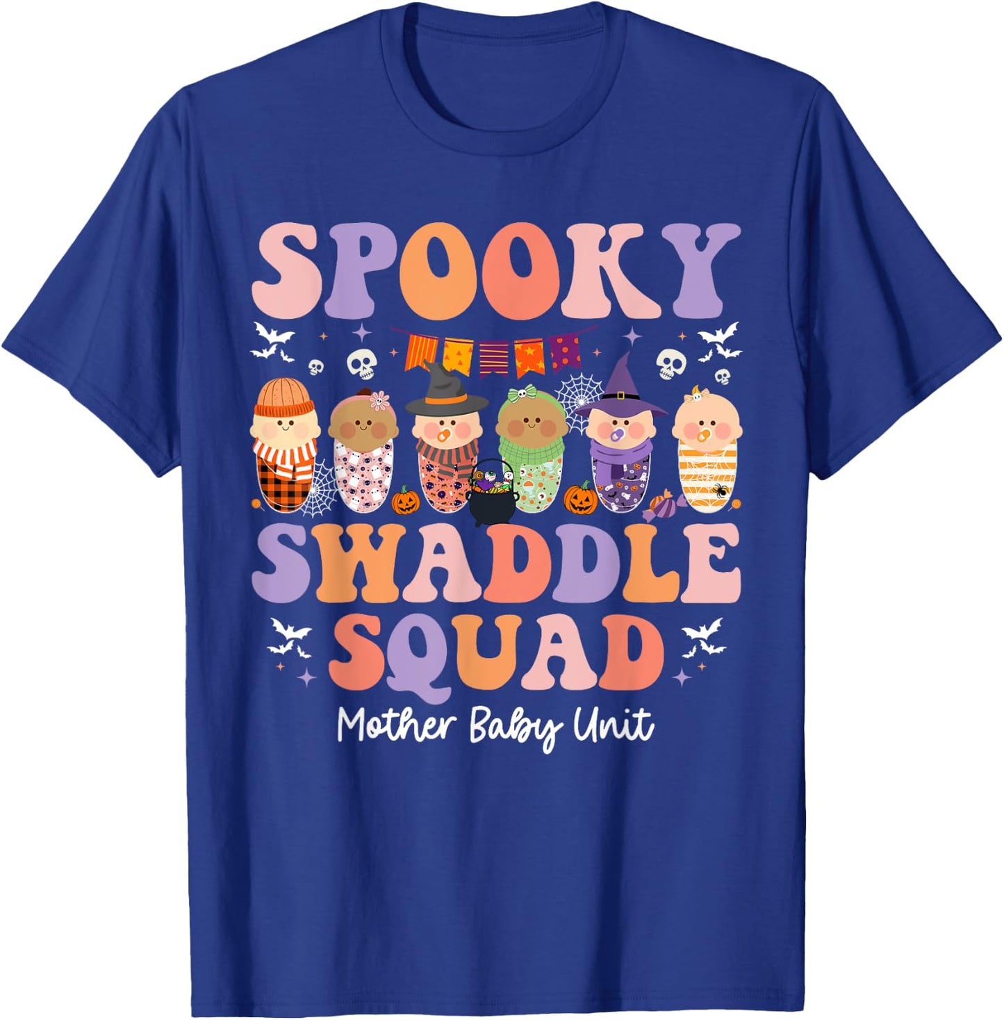 Spooky Swaddle Squad Mother Baby Unit Halloween T-Shirt - T-Shirt | Royal