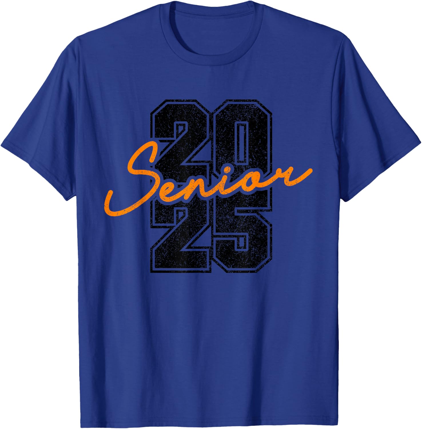 Class of 2025 Senior High School College Grad Retro Orange T-Shirt - T-Shirt | Royal