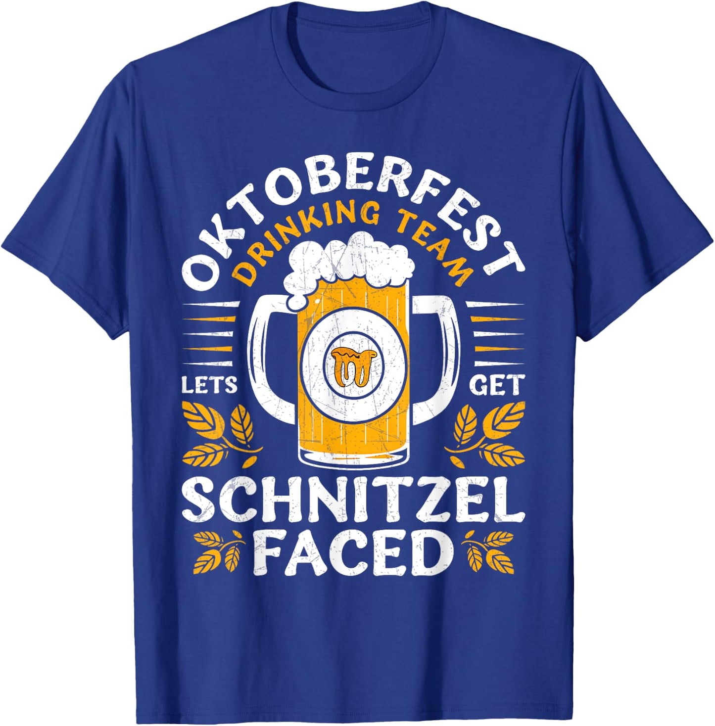 Oktoberfest Beer Drinking Team Lets Get Schnitzel Faced T-Shirt - T-Shirt | Royal