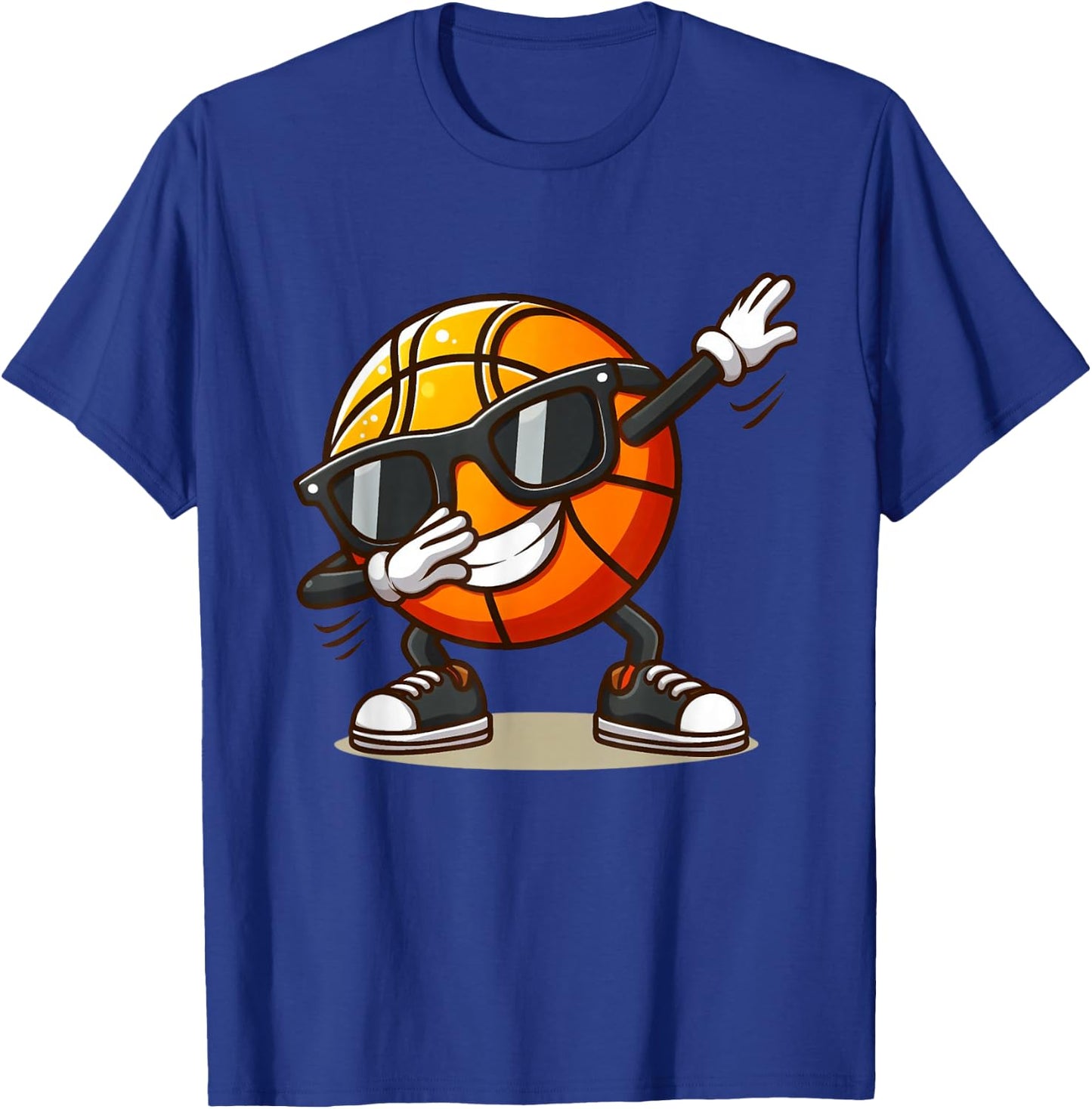 Dabbing Basketball Ball Funny Boys Men Women Sports Player T-Shirt - T-Shirt | Royal