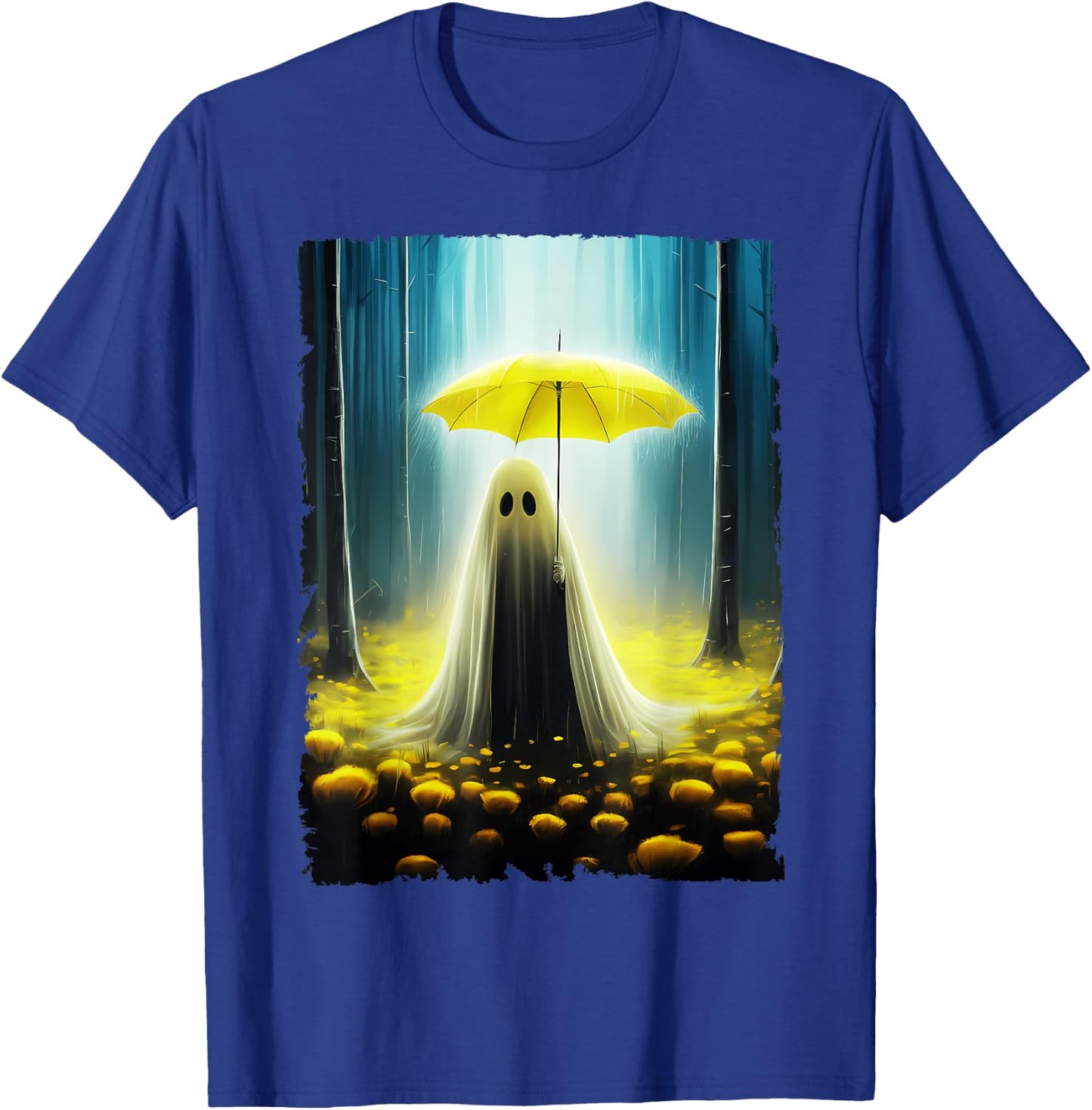 Vintage Floral Ghost Halloween Costume Gothic Ghost Spooky T-Shirt - T-Shirt | Royal