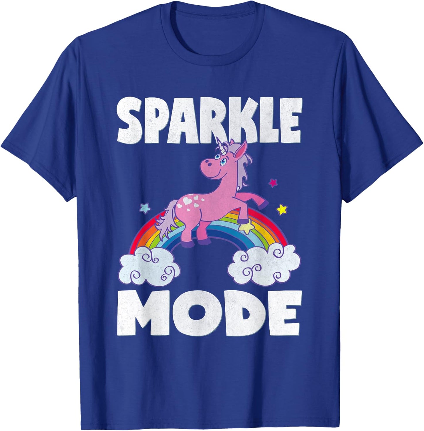 Sparkle Mode Unicorns Magic Sparkle Rainbow Unicorn T-Shirt - T-Shirt | Royal