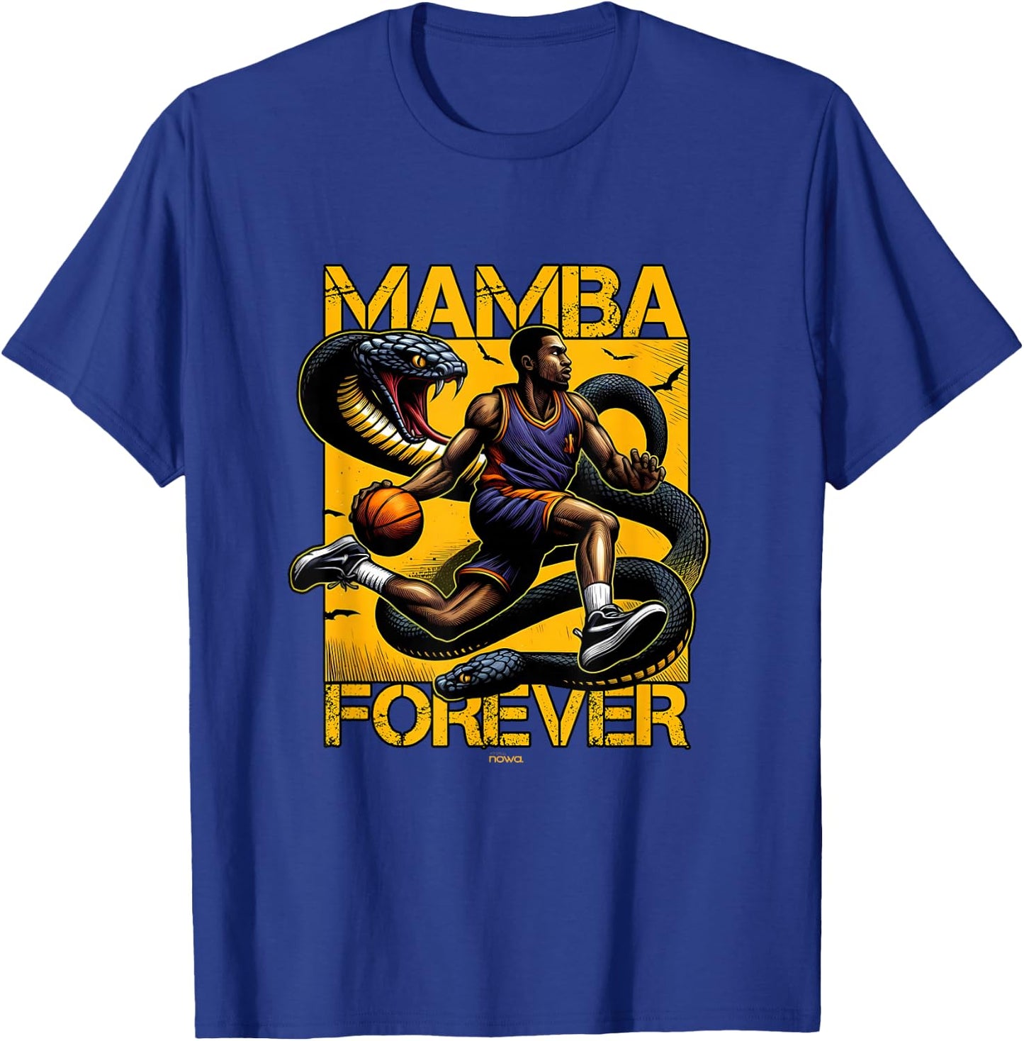 Driven by Mentality Basketball Player ON Yellow Ground T-Shirt - T-Shirt | Royal