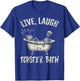 Retro Funny Skeleton Meme Men Women Live Laugh Toaster Bath T-Shirt - T-Shirt | Royal