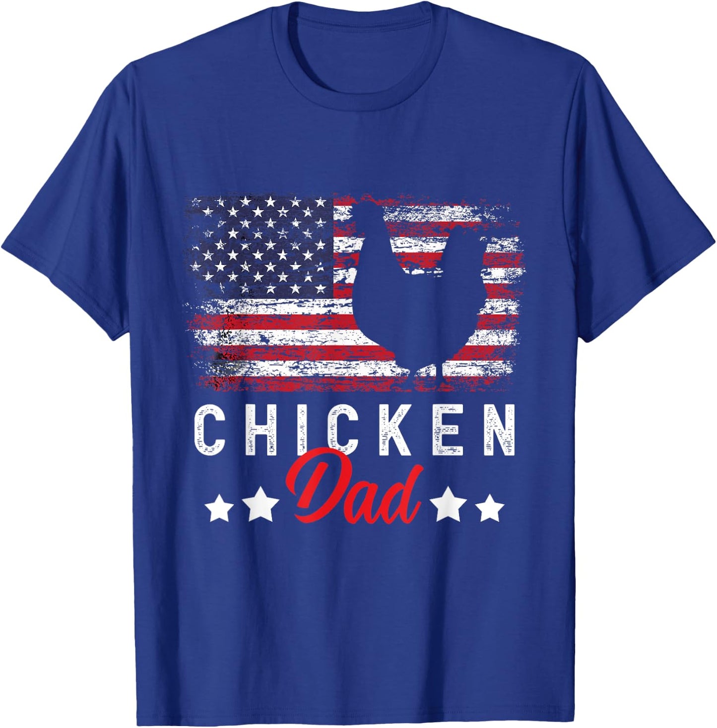 Funny Farmer Father Gift | Chicken Dad T-Shirt - T-Shirt | Royal