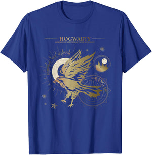Popfunk Harry Potter Learning, Wit, Wisdom, Ravenclaw -Adults, Kids Blue Short Sleeve T-Shirt - T-Shirt | Royal