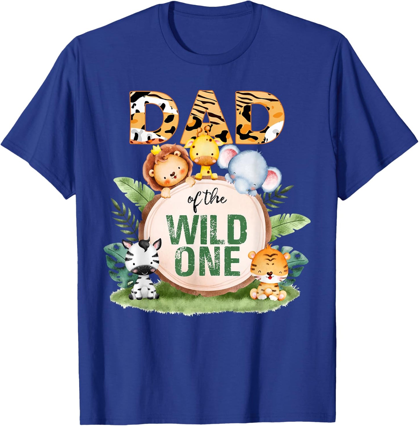 Dad Of The Wild One 1st Birthday Safari Family Matching T-Shirt - T-Shirt | Royal