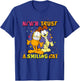 Garfield And Odie Never Trust A Smiling Cat Men Women Kids T-Shirt - T-Shirt | Royal