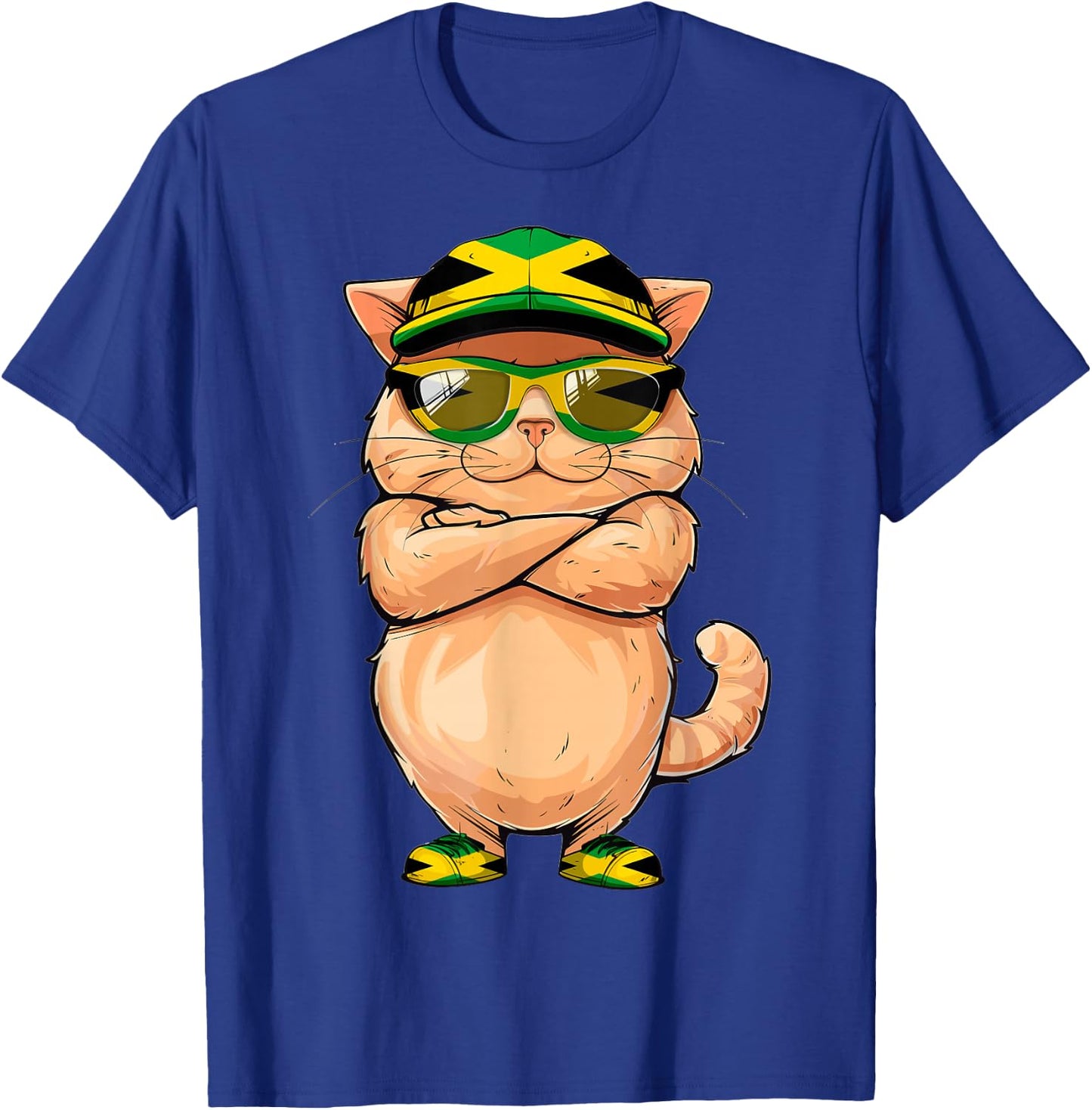 Jamaican Flag Cat Mom Souvenirs Products Kitten Jamaica T-Shirt - T-Shirt | Royal