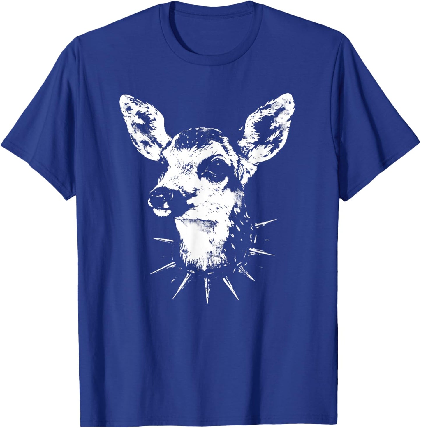 Funny Punk Deer Fawn | Weirdcore Goth Oddly Specific Grunge T-Shirt - T-Shirt | Royal