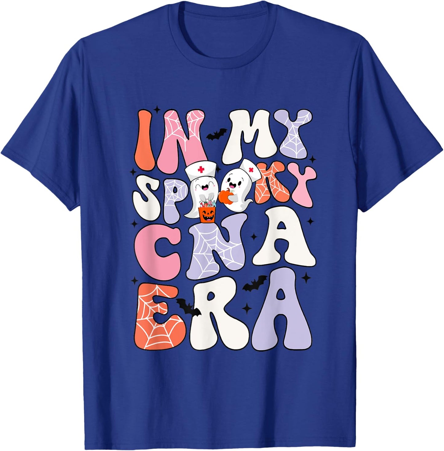 In My Spooky CNA Era Halloween Certified Nursing Assistants T-Shirt - T-Shirt | Royal
