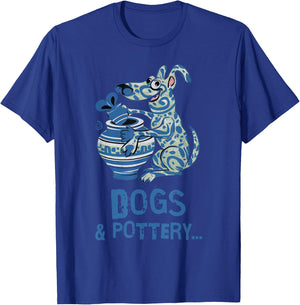 Dogs and Pottery Funny Dog Potter Art Women Girls Kids T-Shirt - T-Shirt | Royal