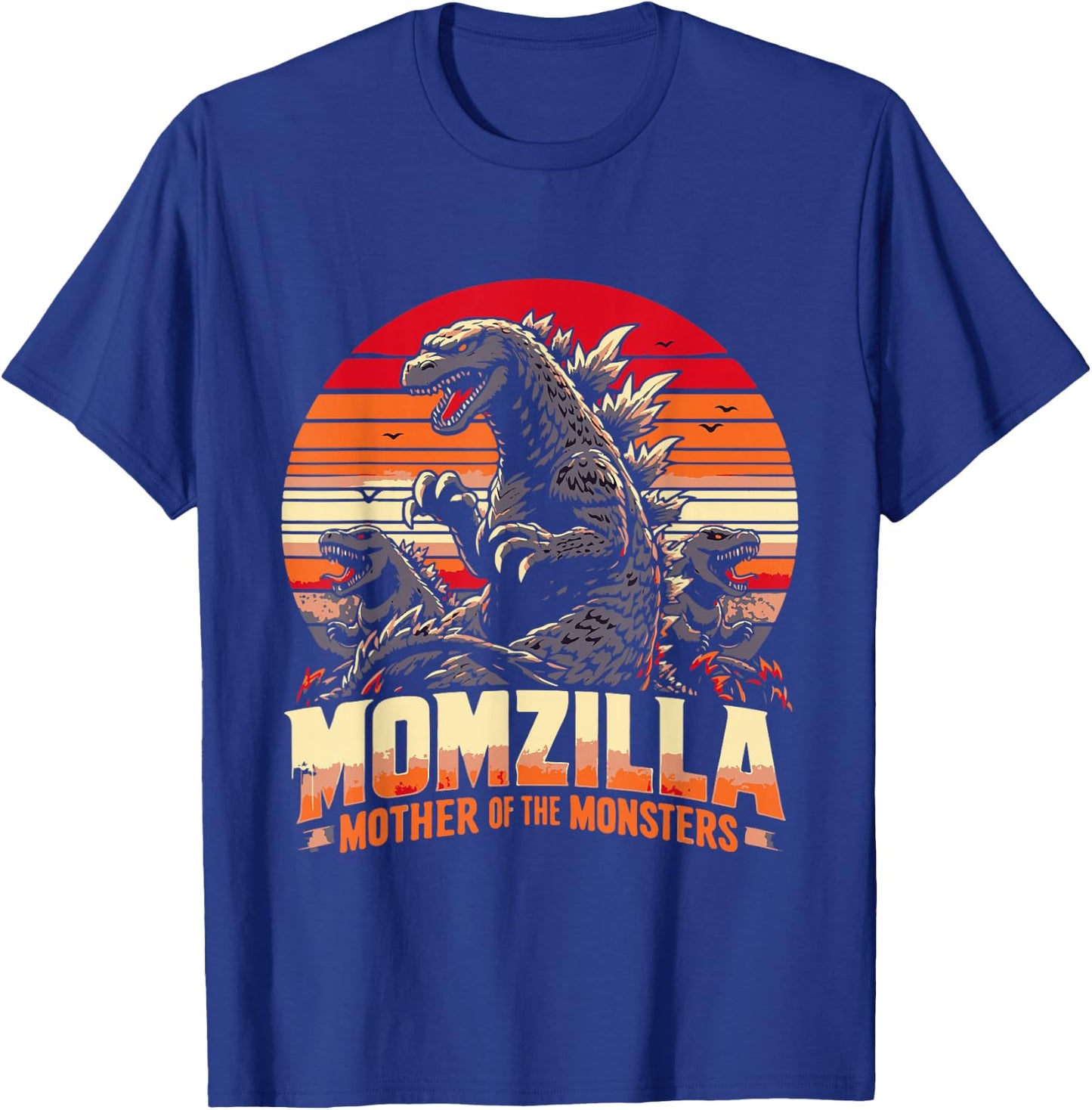funny Momzilla Mother Of Monsters Retro birthday Mothers day T-Shirt - T-Shirt | Royal