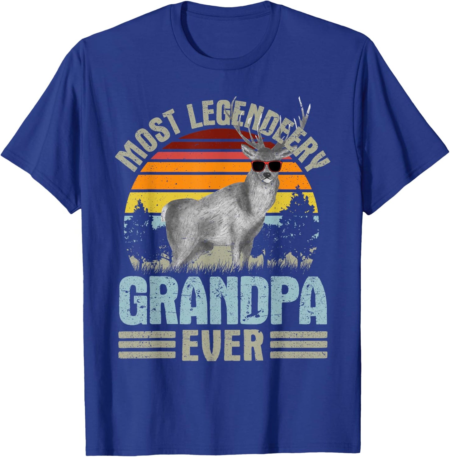 Most Legendeery Grandpa Ever Deer Hunting Hunter T-Shirt - T-Shirt | Royal
