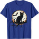 Halloween Cat Pumpkin Bat Moon Cemetery Scary Men Women Kids T-Shirt - T-Shirt | Royal