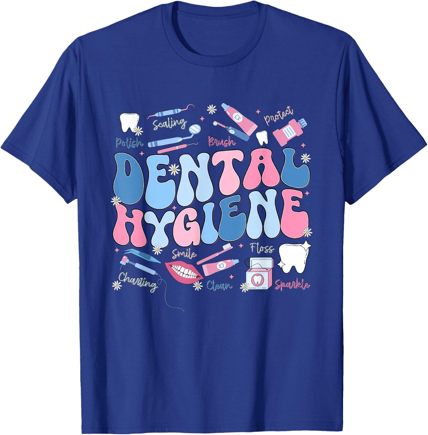 Funny Oral Hygiene National Dental Hygiene Month T-Shirt - T-Shirt | Royal
