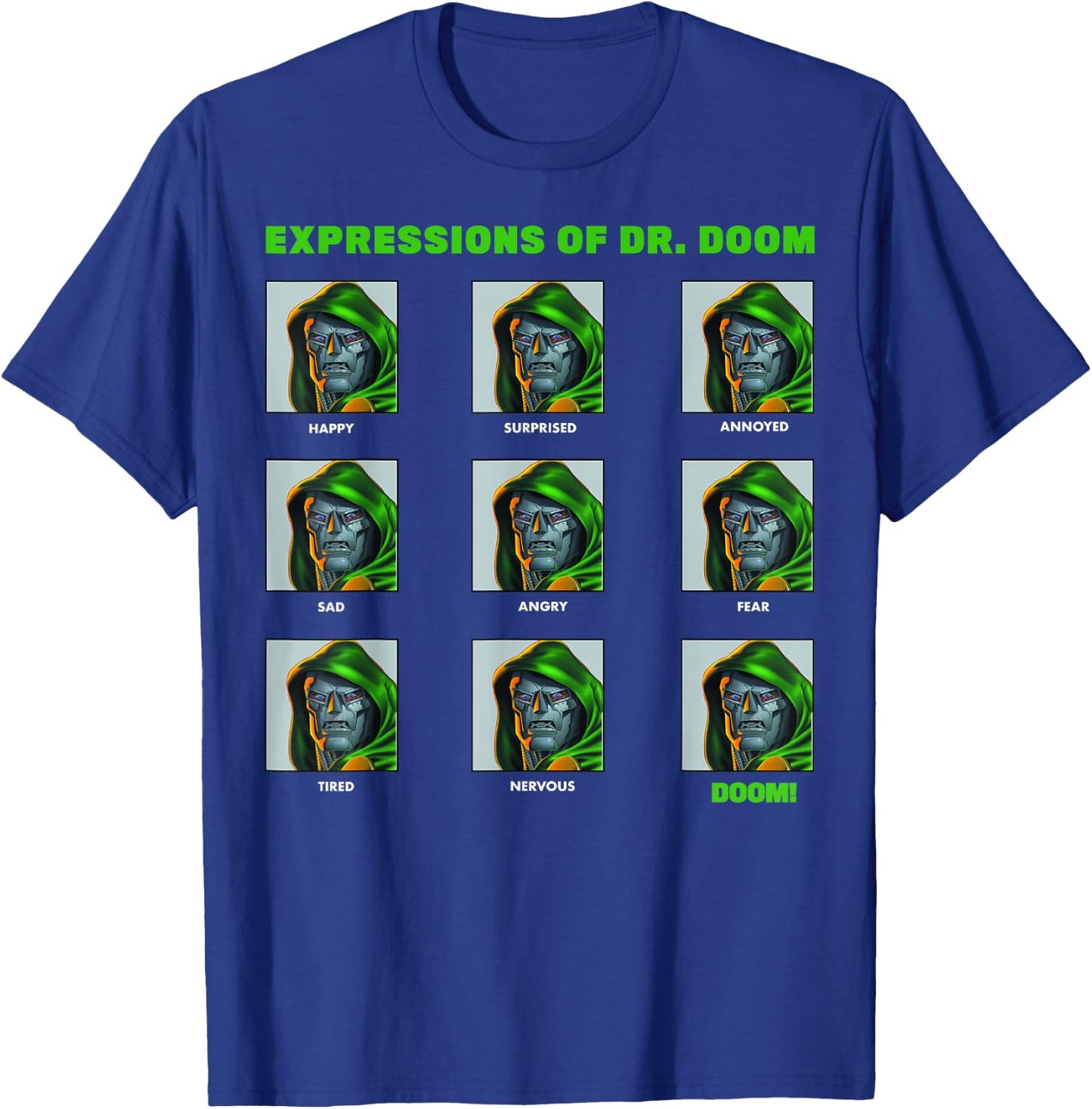 Marvel Expressions of Dr. Doom Panels T-Shirt - T-Shirt | Royal